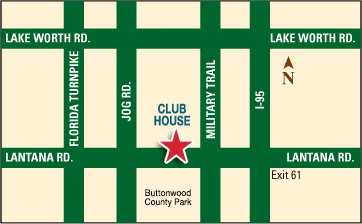 Map to the American-German Club of the Palm Beaches